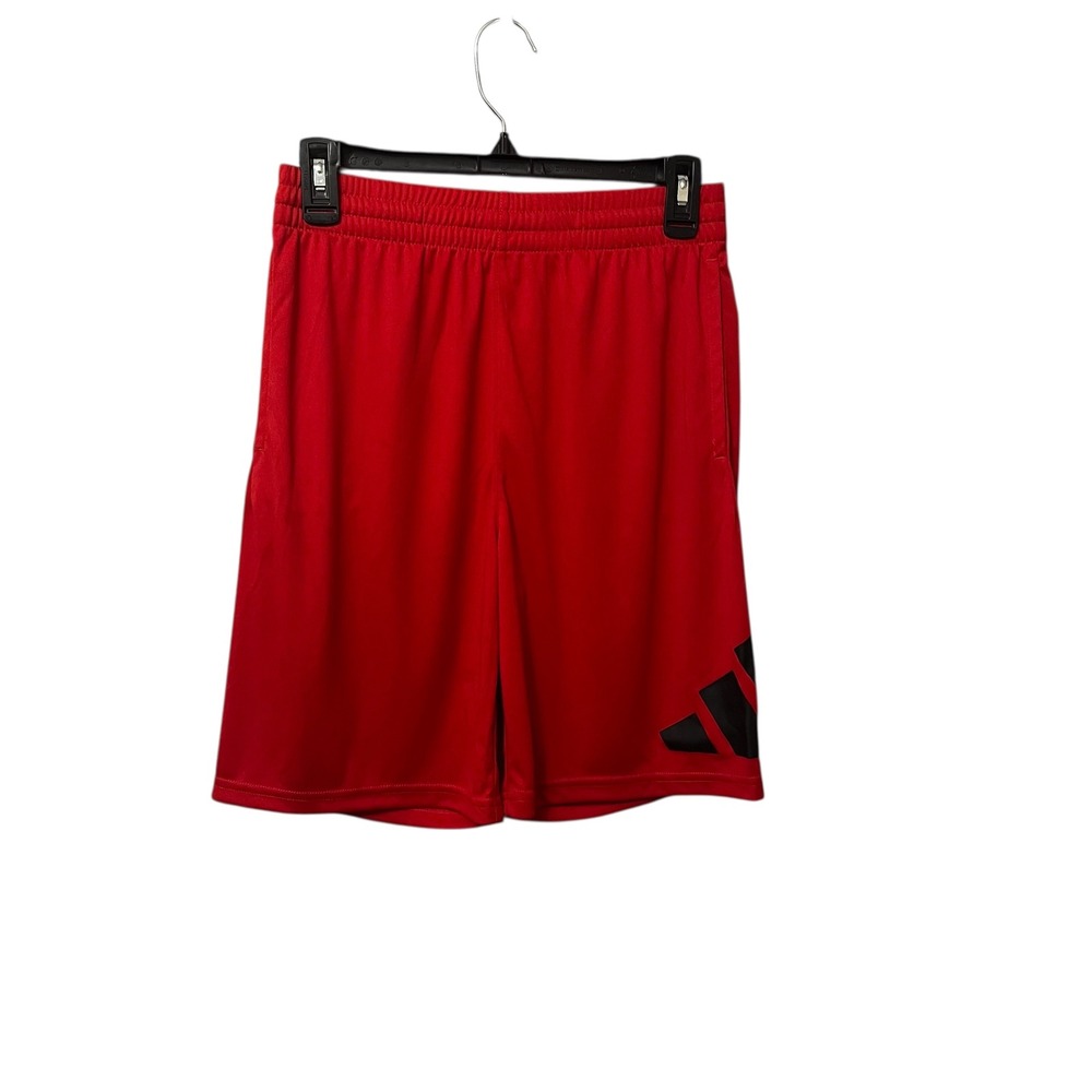 Adidas Boys Regular Fit Athletic‎ Shorts Red Black Basketball Size Large 14/16